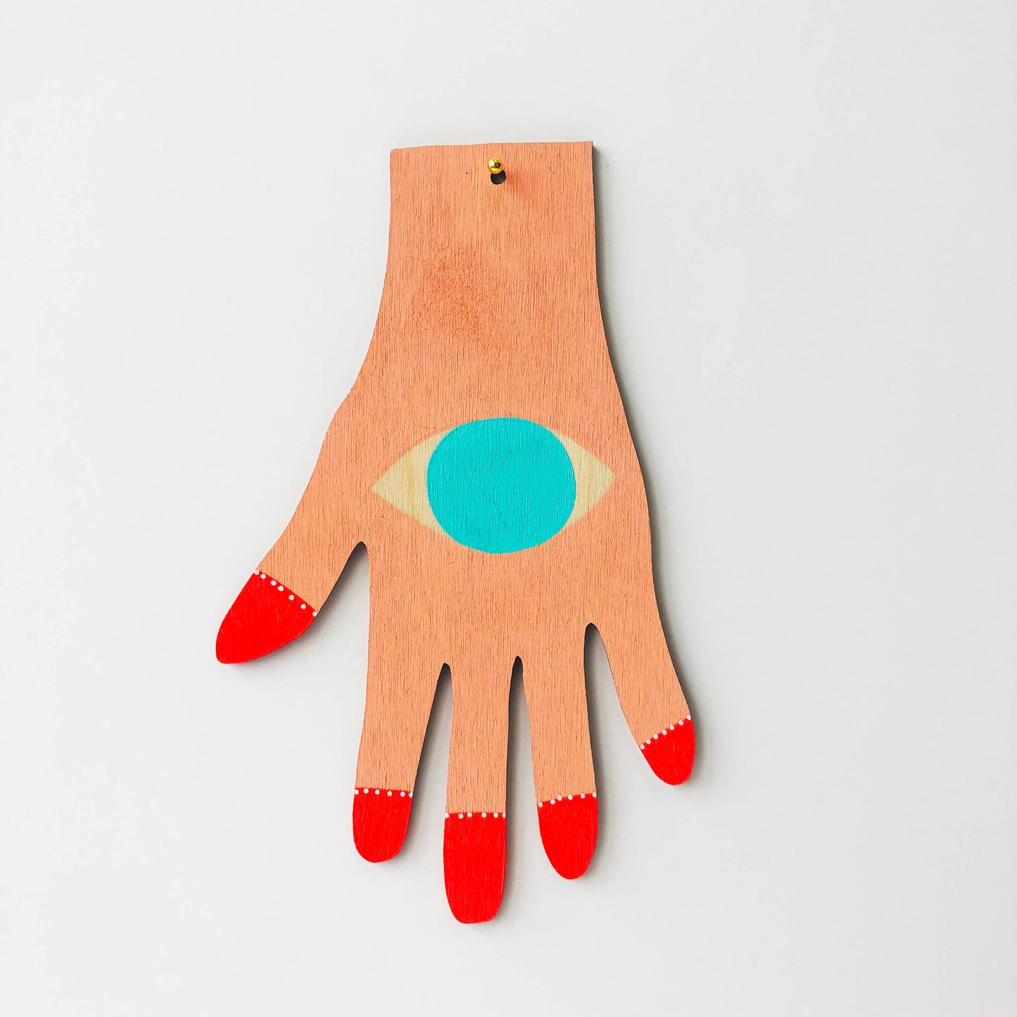 Green Hamsa Hand Wall Charm