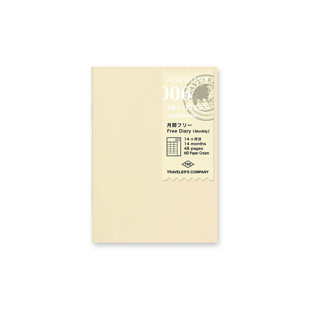 Traveler’s Passport 006 Free Diary Monthly