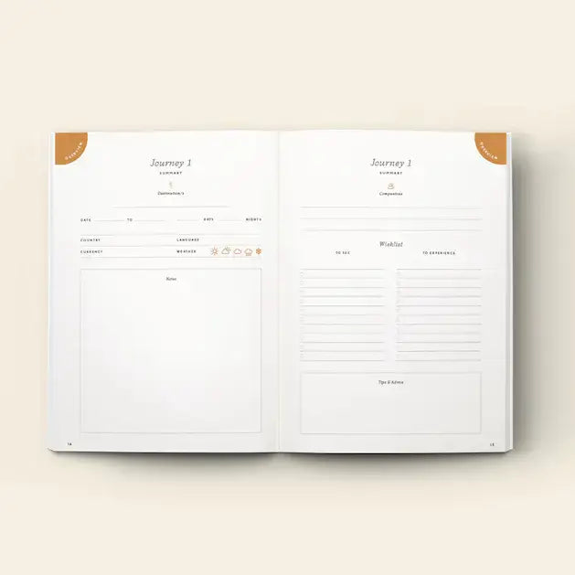 Off Piste A5 Hardcover Guided Travel Journal