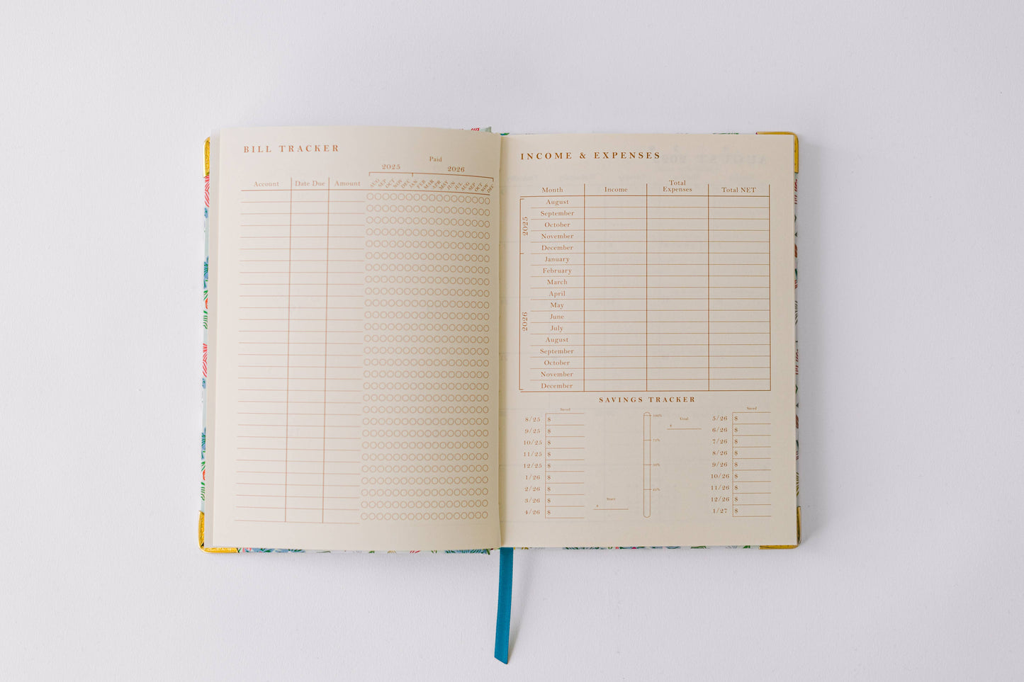 2026 Birds and Bows 17-Month Medium Bound Planner