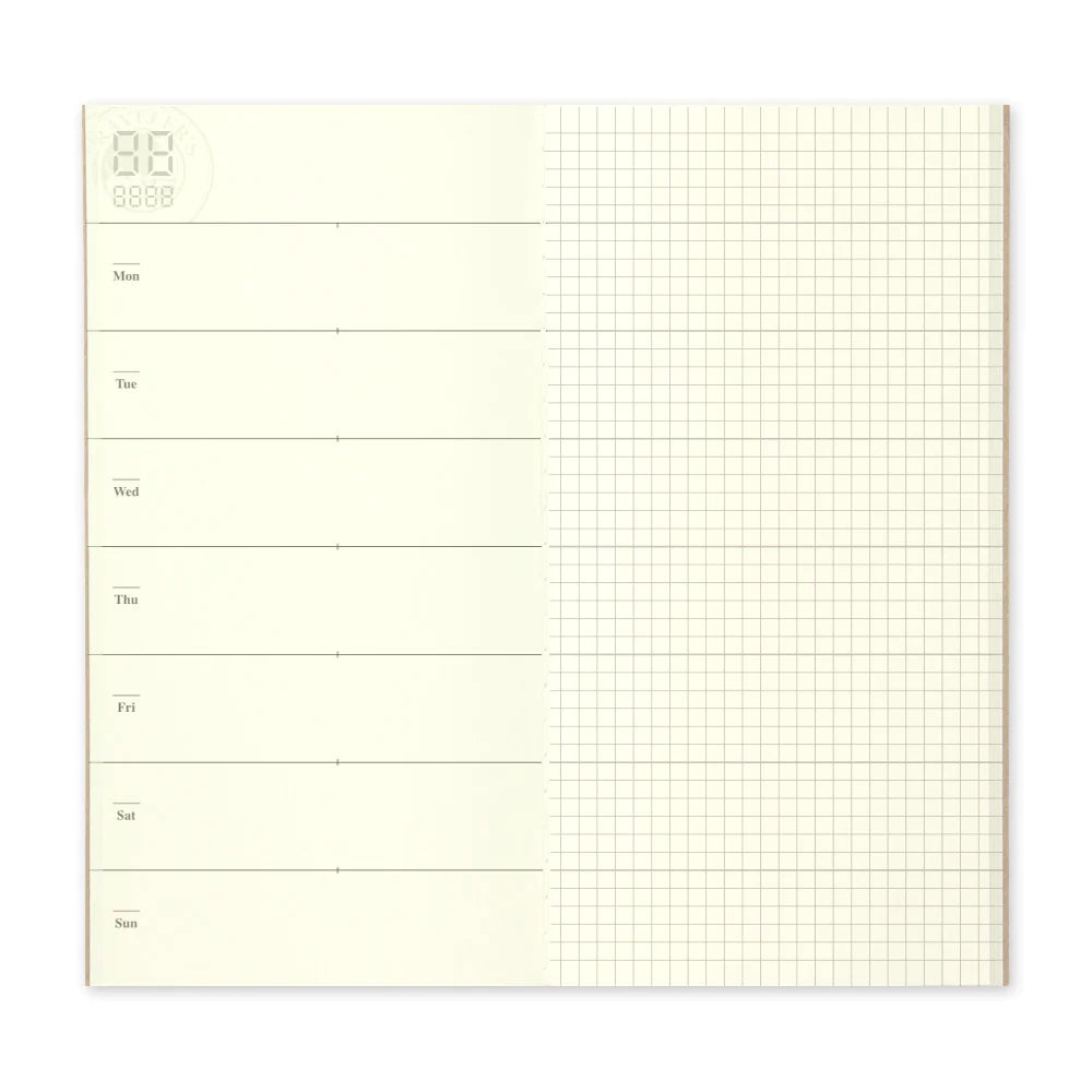 TRAVELER'S Notebook Refill - 019 Free Diary Weekly + Memo