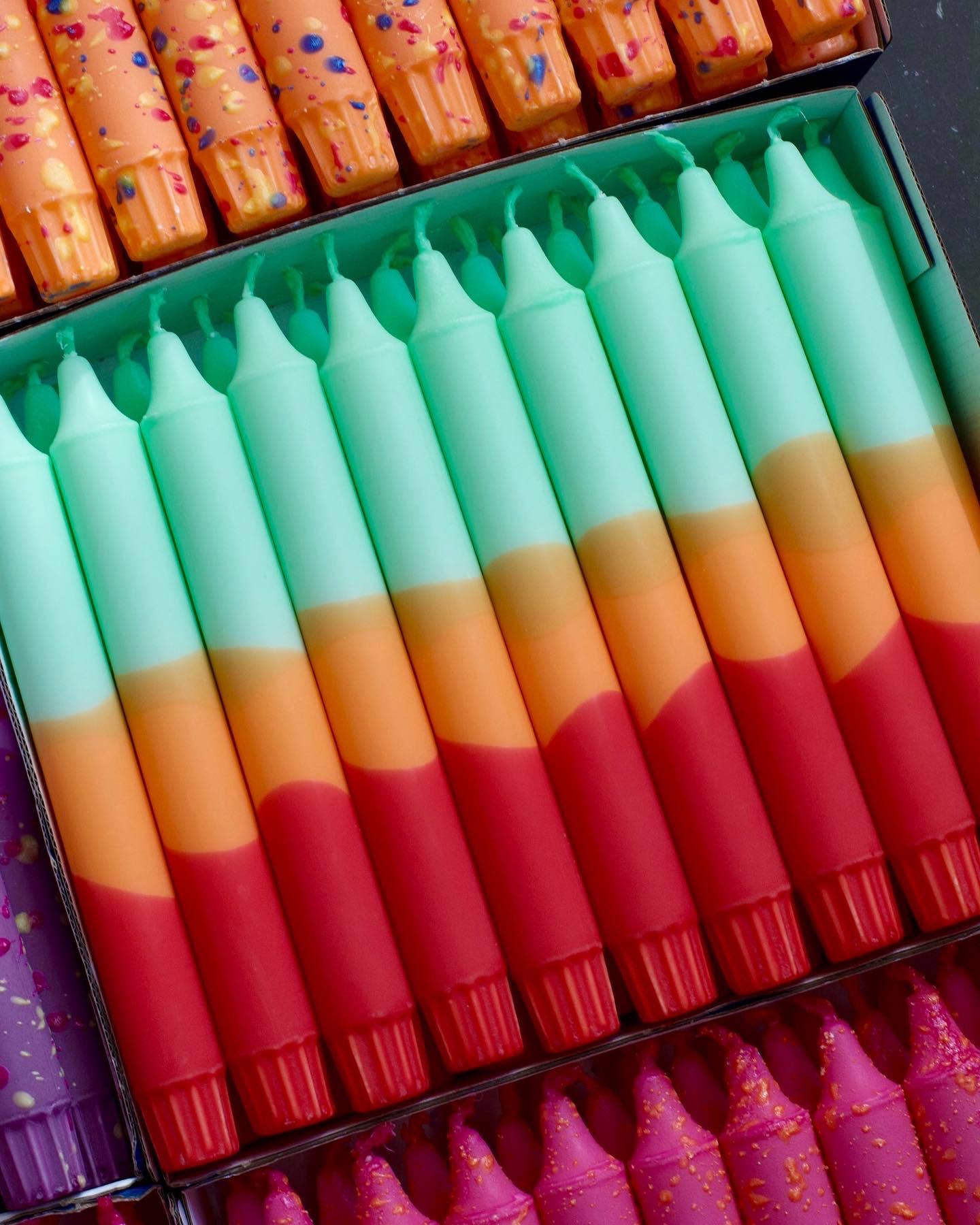 Taper candles- Summer vibes / Aperol Spritz