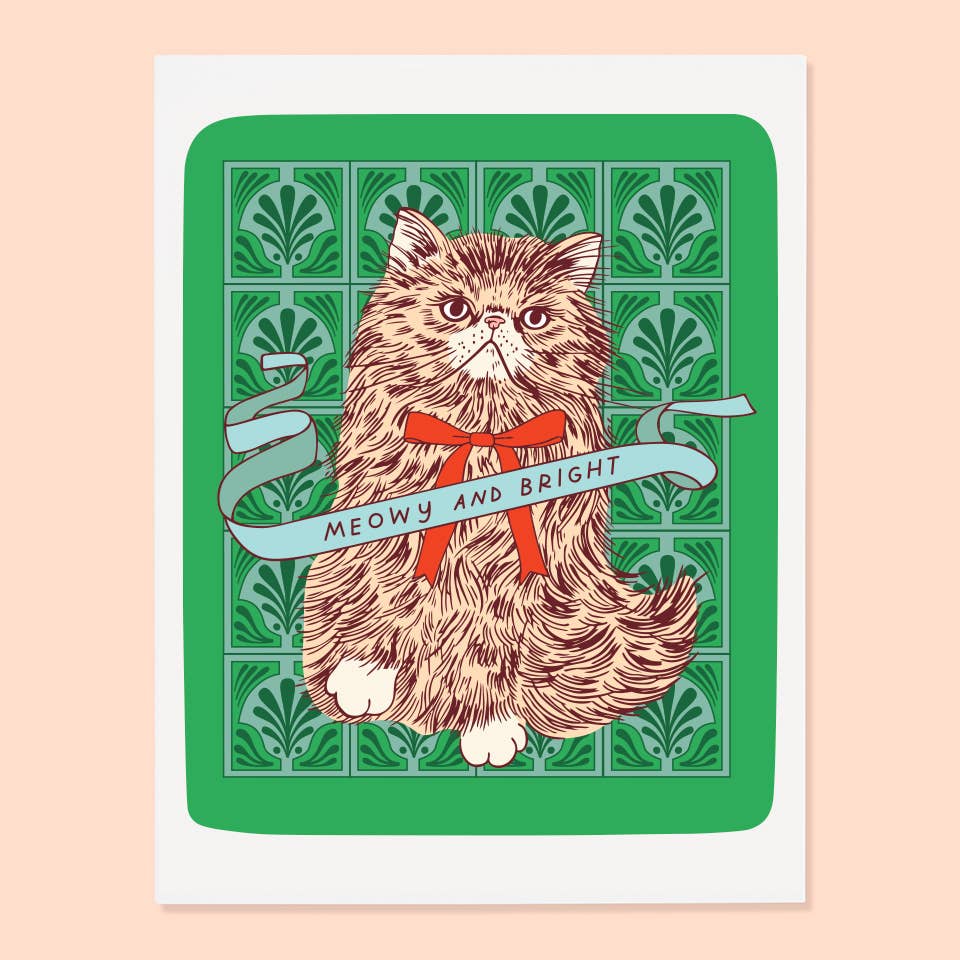 Meowy and Bright Holiday Card Set