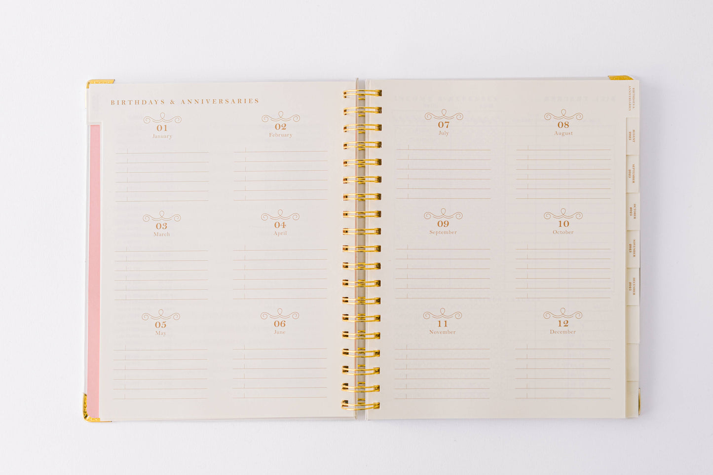 2026 Floral Portrait 17-Month Large Spiral Planner