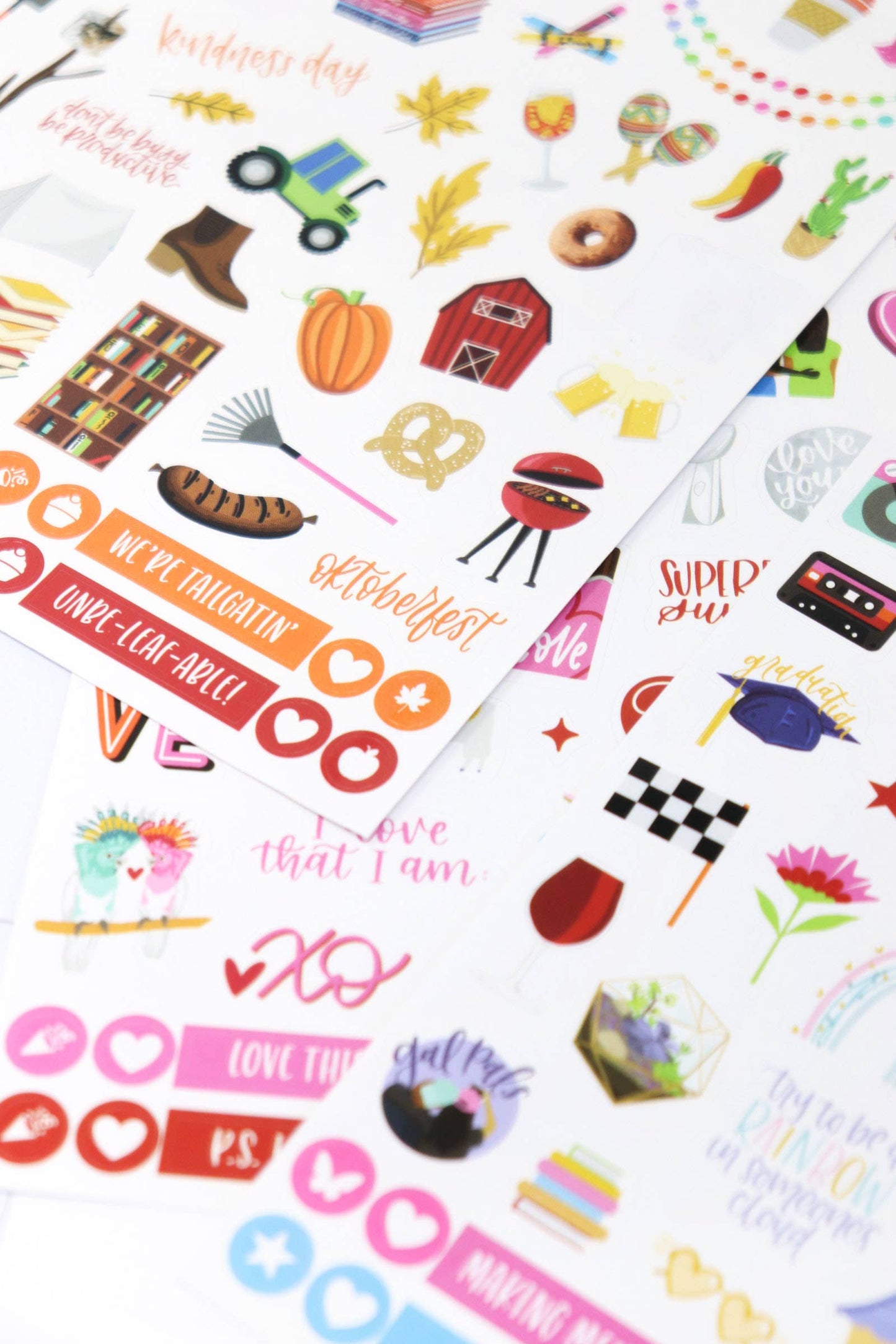 Planner Sticker Pack, 14 Page Monthly Celebrations