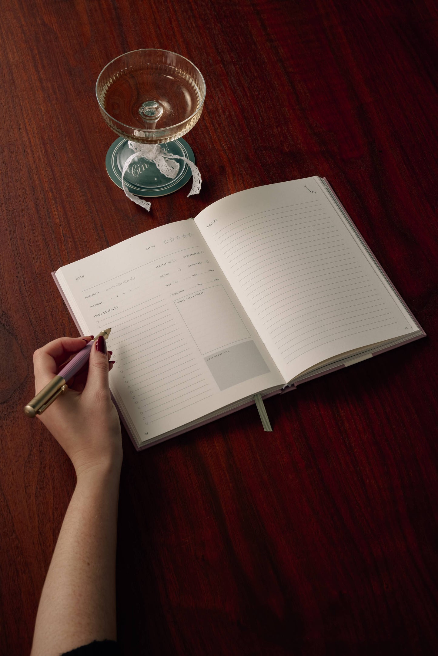 The Vineyard A5 Hardcover Guided Recipe Journal