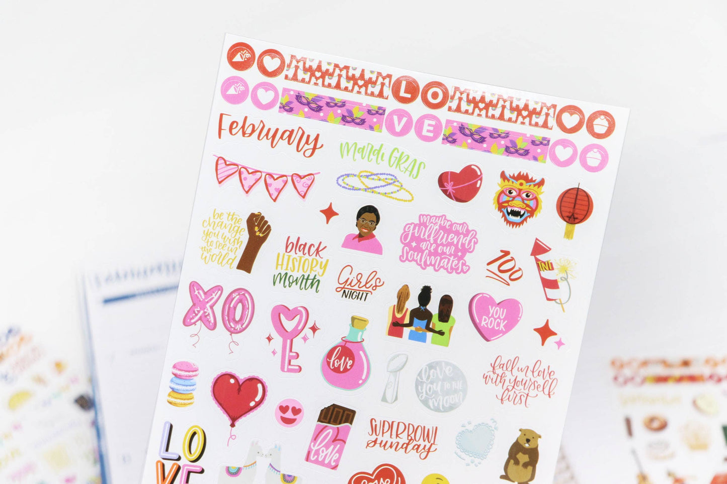 Planner Sticker Pack, 14 Page Monthly Celebrations