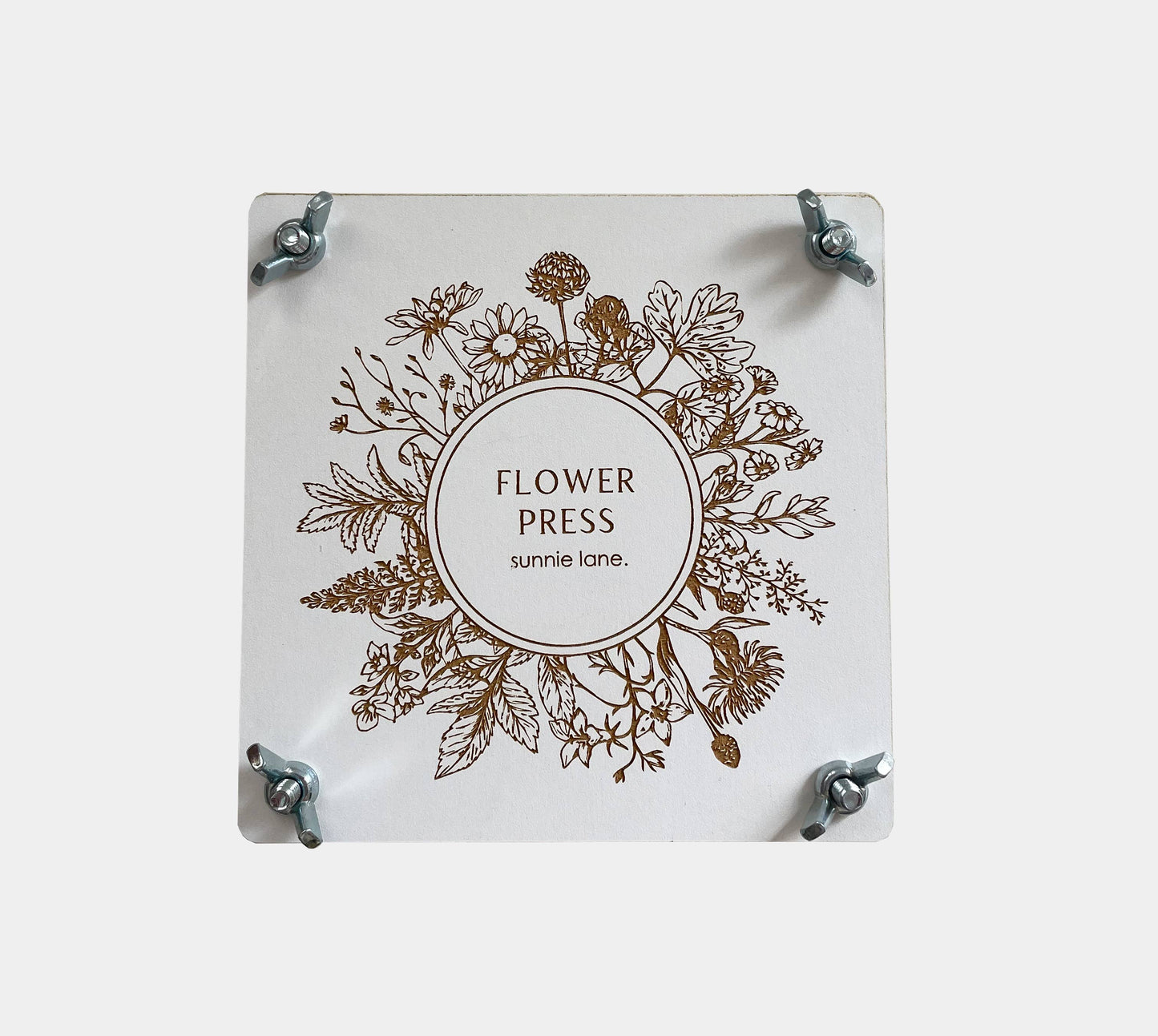 Flower Press Kit - Pressed Floral Accessories: Natural Brown
