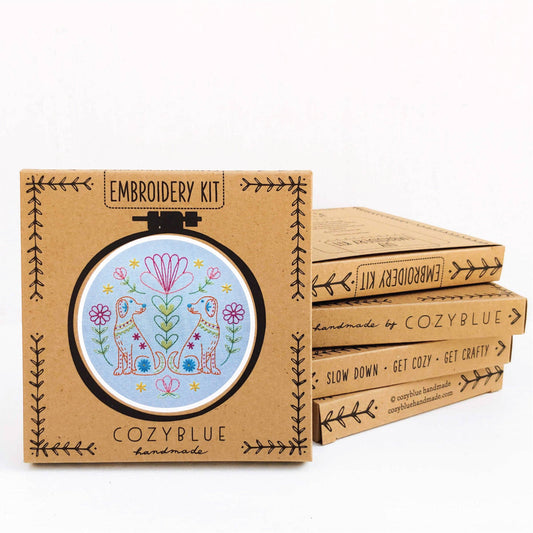 Folk tails embroidery kit