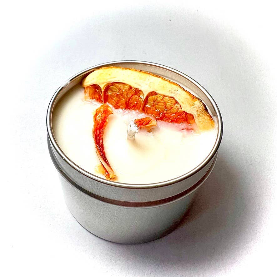 Pink Grapefruit: 2 oz Botanical Citrus Soy Candle