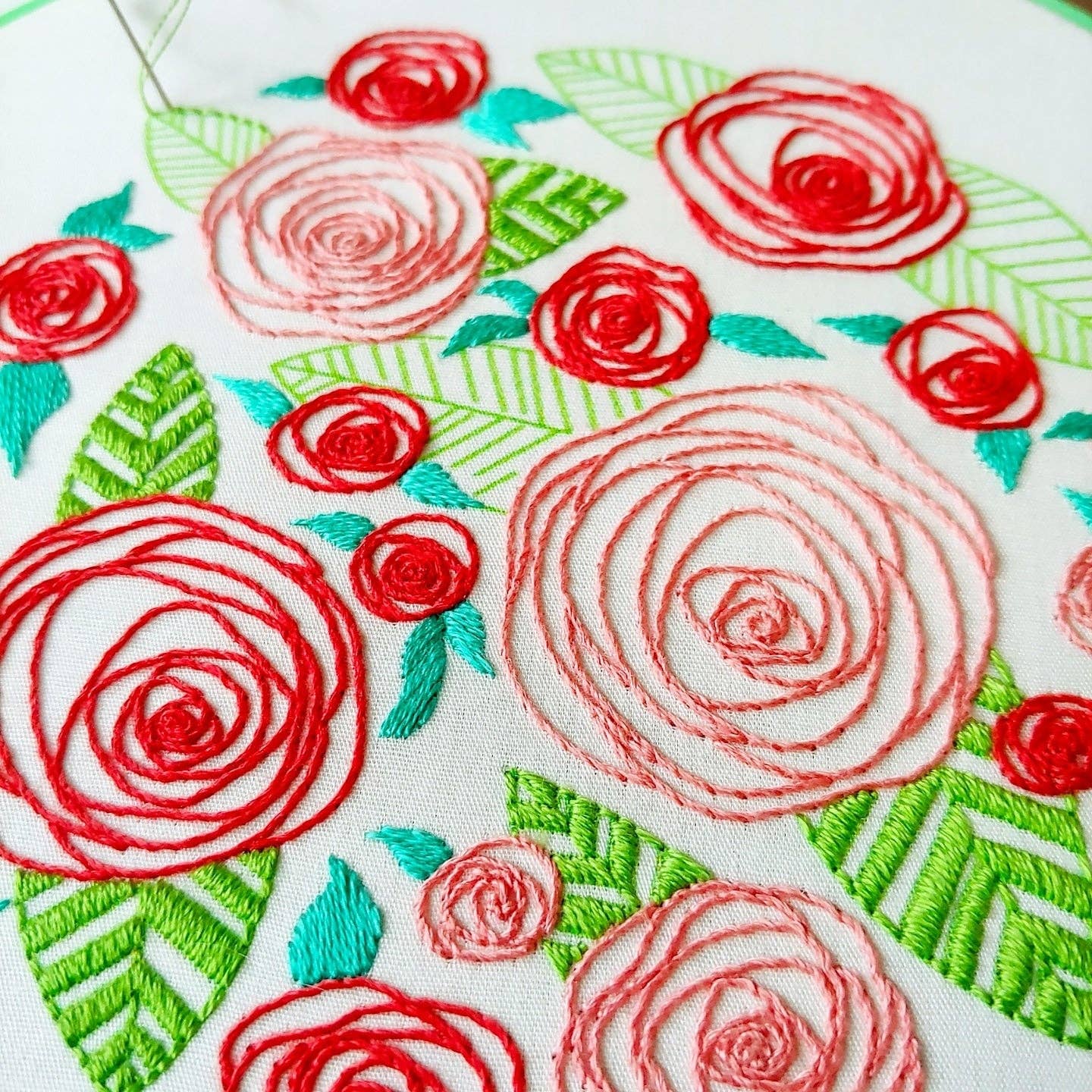Coming up roses embroidery kit