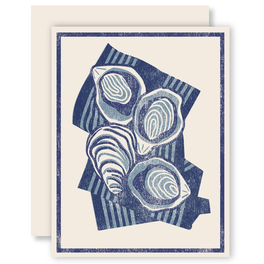 Oysters on the Half Shell Letterpress Card -Boxed Set of 6