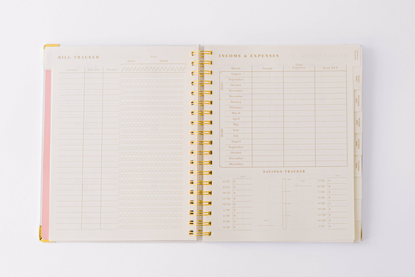 2026 Floral Portrait 17-Month Large Spiral Planner