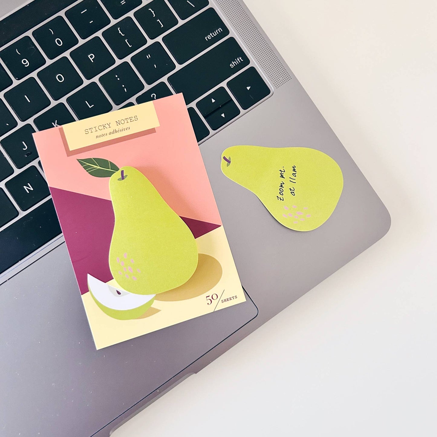 Pear Die Cut Single Sticky Notes