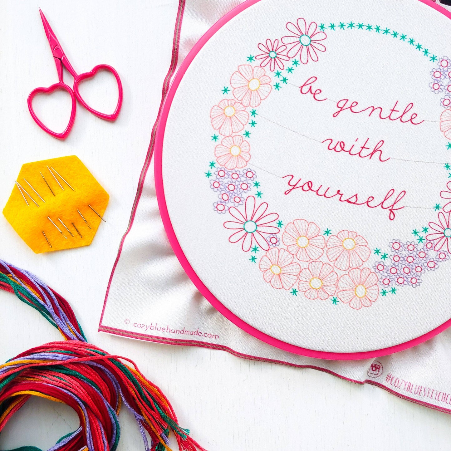 Be gentle with yourself embroidery kit