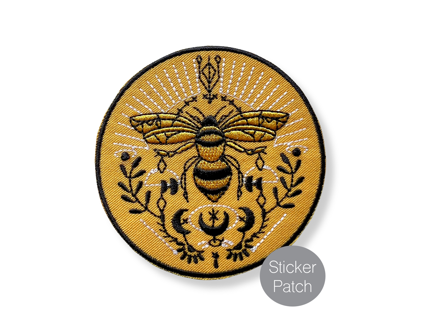 Bee Embroidery Sticker Patch
