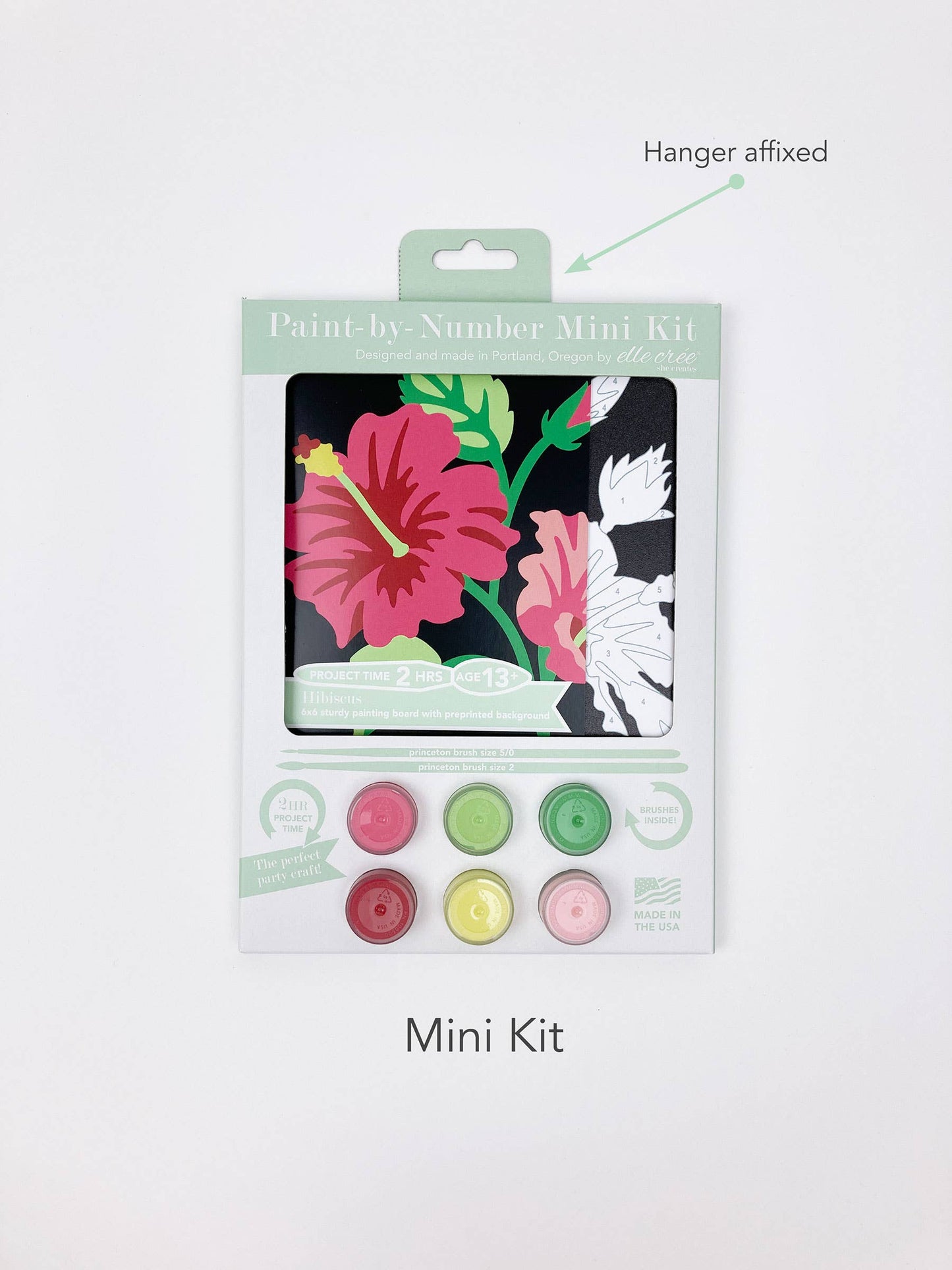 Monstera Leaves MINI Paint-by-Number Kit