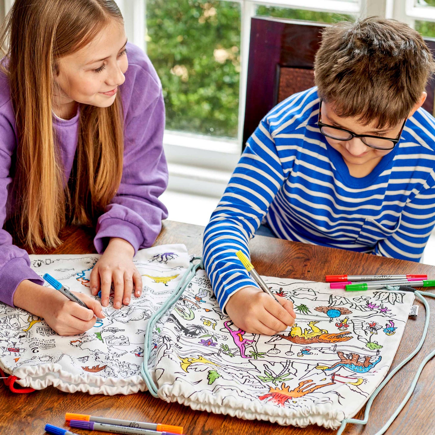 DIY Coloring Kit - Dinosaur Backpack