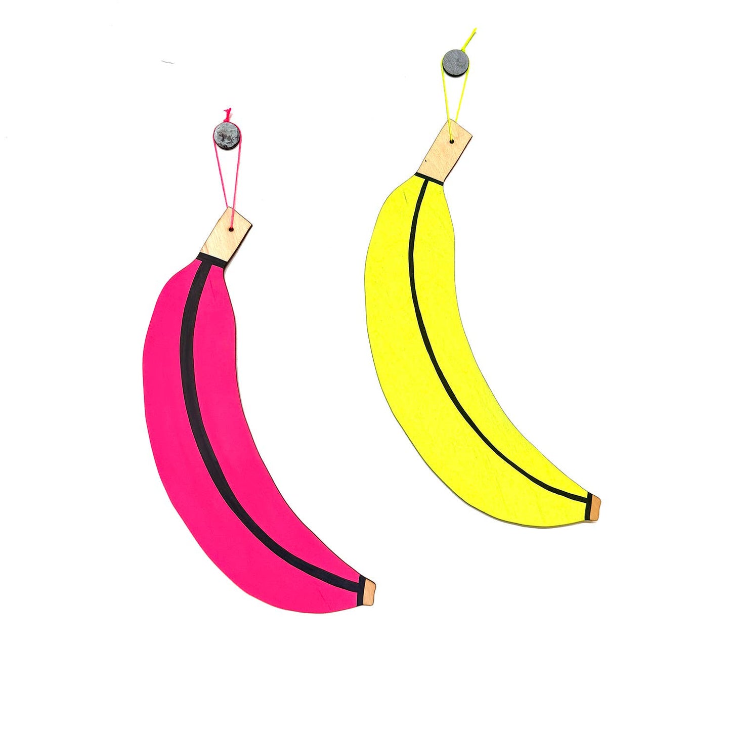 Neon Pink Banana Wall Charm