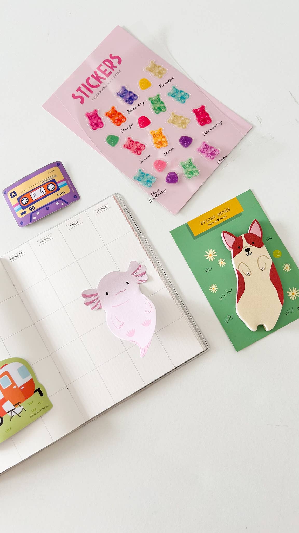 Corgi Die Cut Sticky Notes