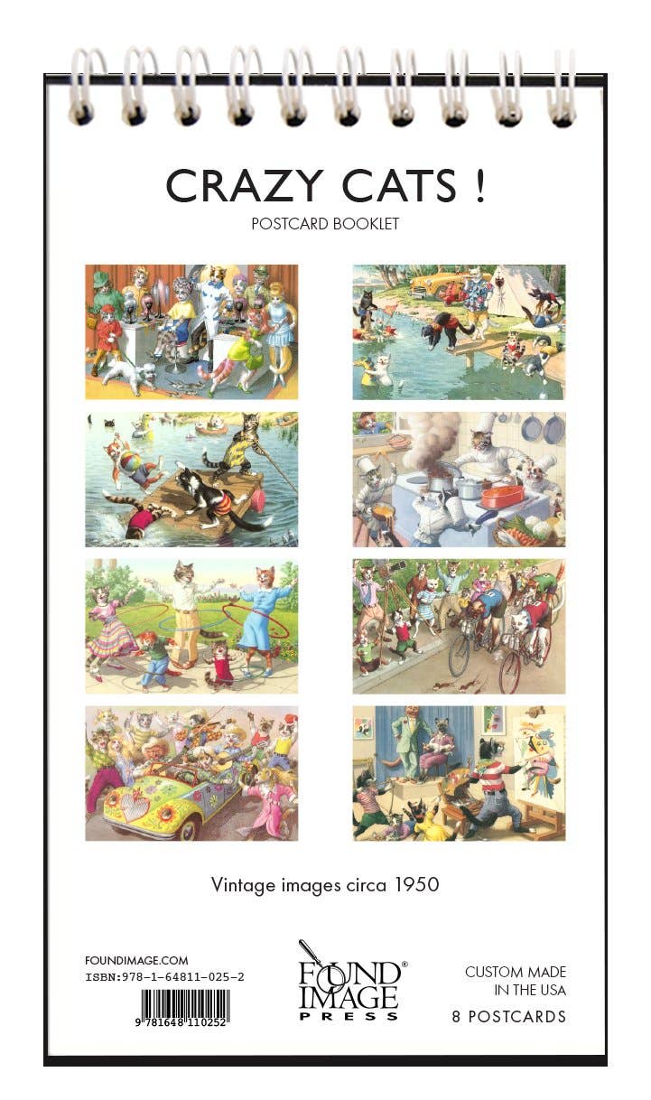 CRAZY CATS ! Postcard Booklet