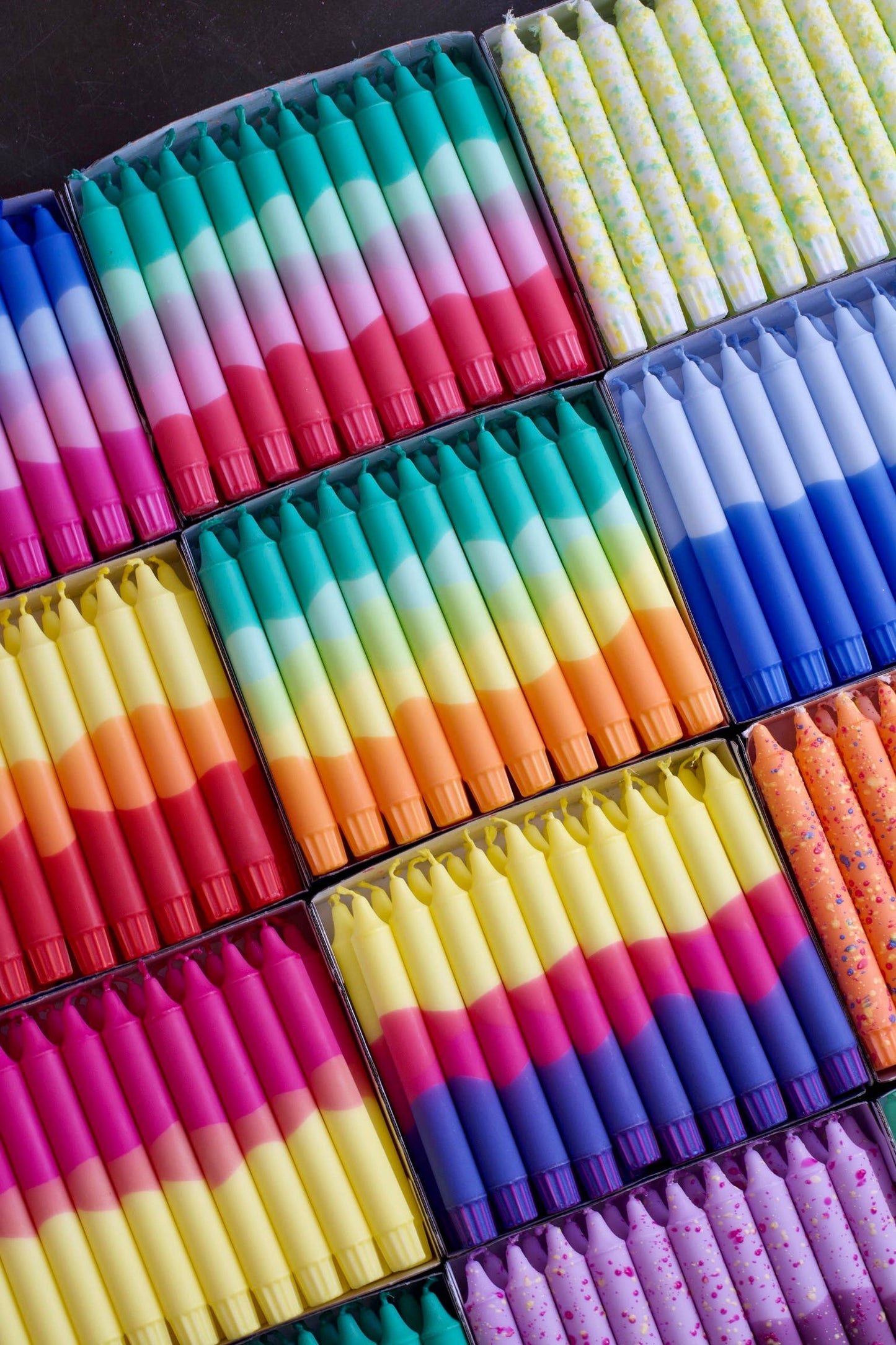 Taper candles- Summer vibes / Pink & Blue