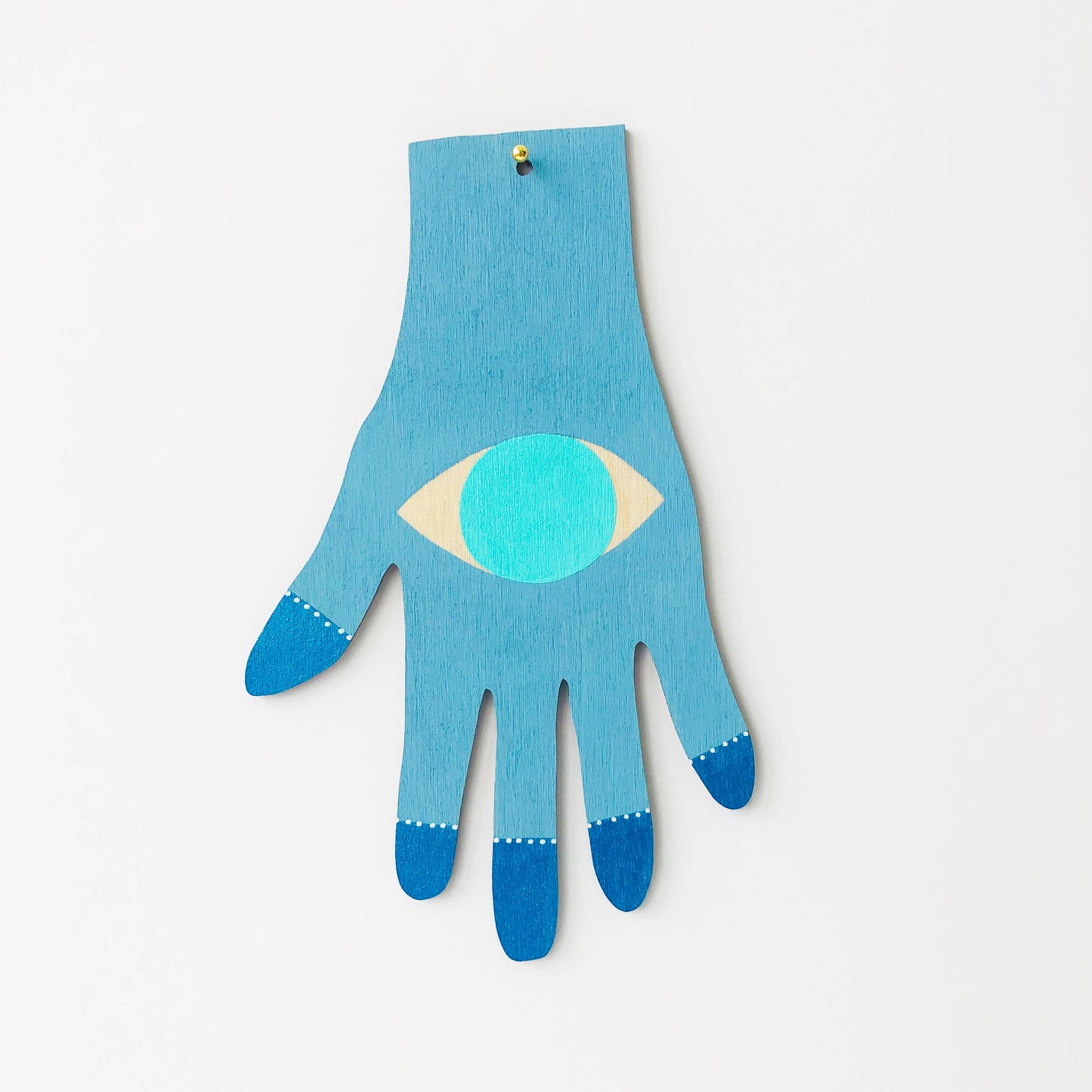 Green Hamsa Hand Wall Charm