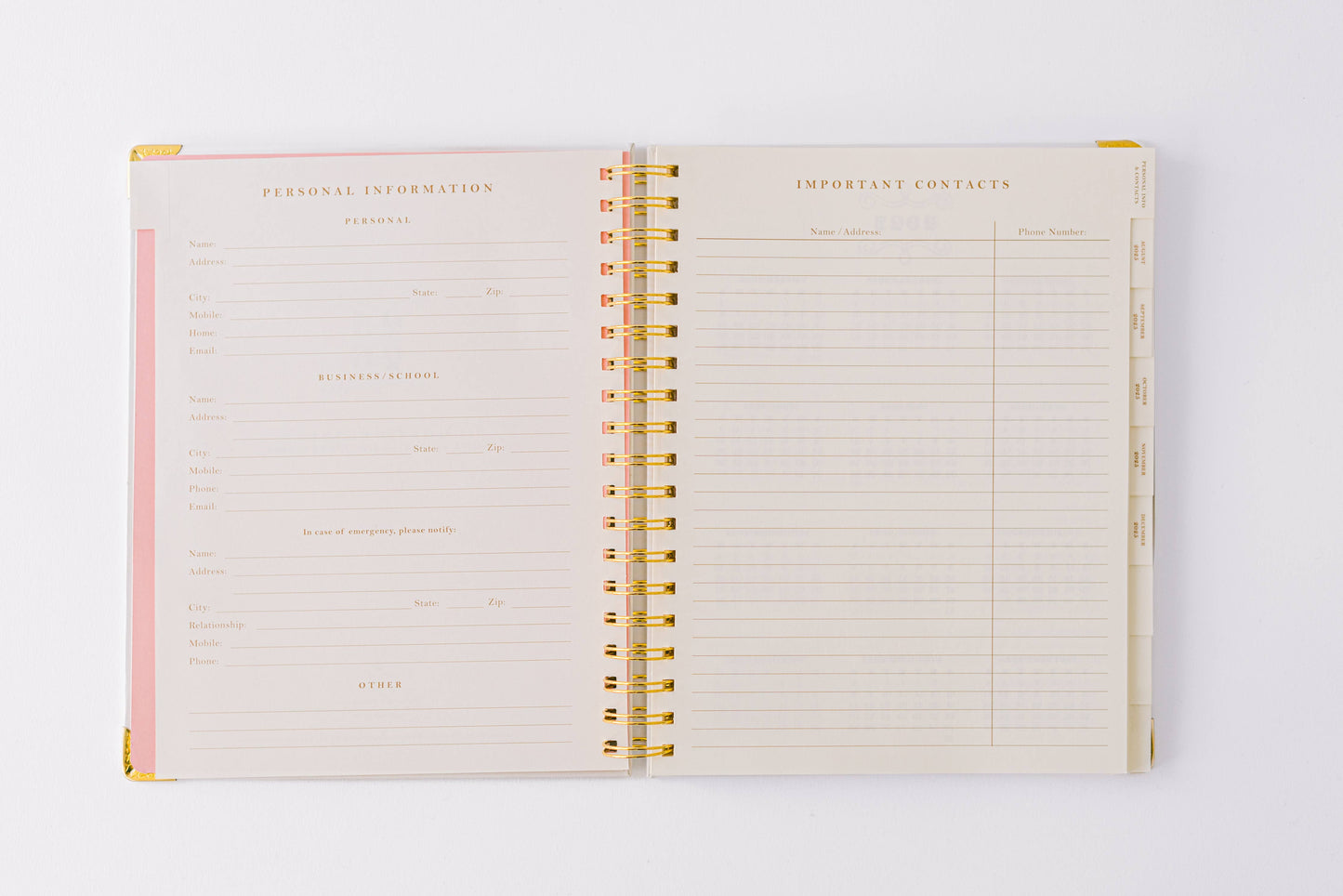 2026 Floral Portrait 17-Month Large Spiral Planner
