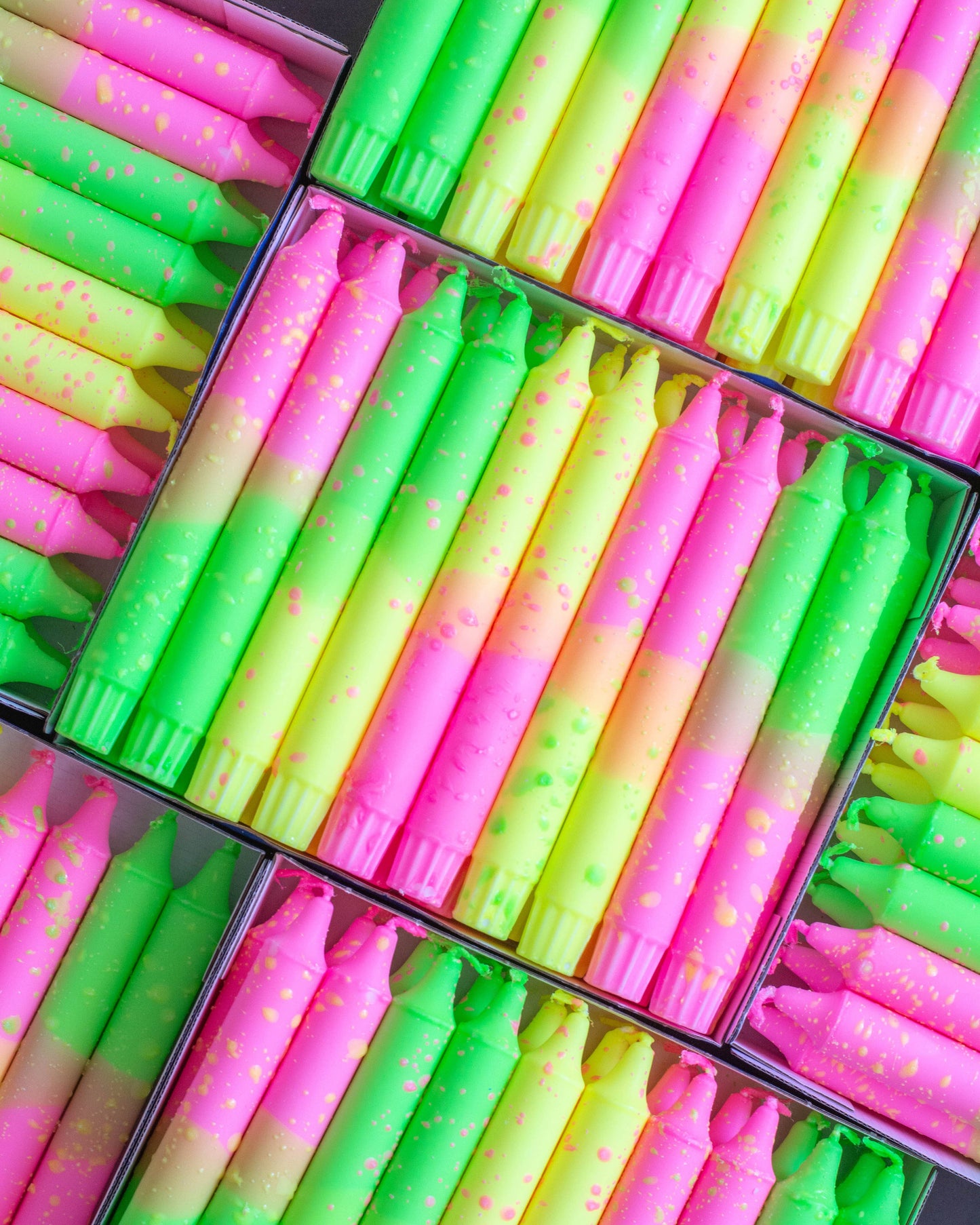 Taper candles - Neon Color Mix