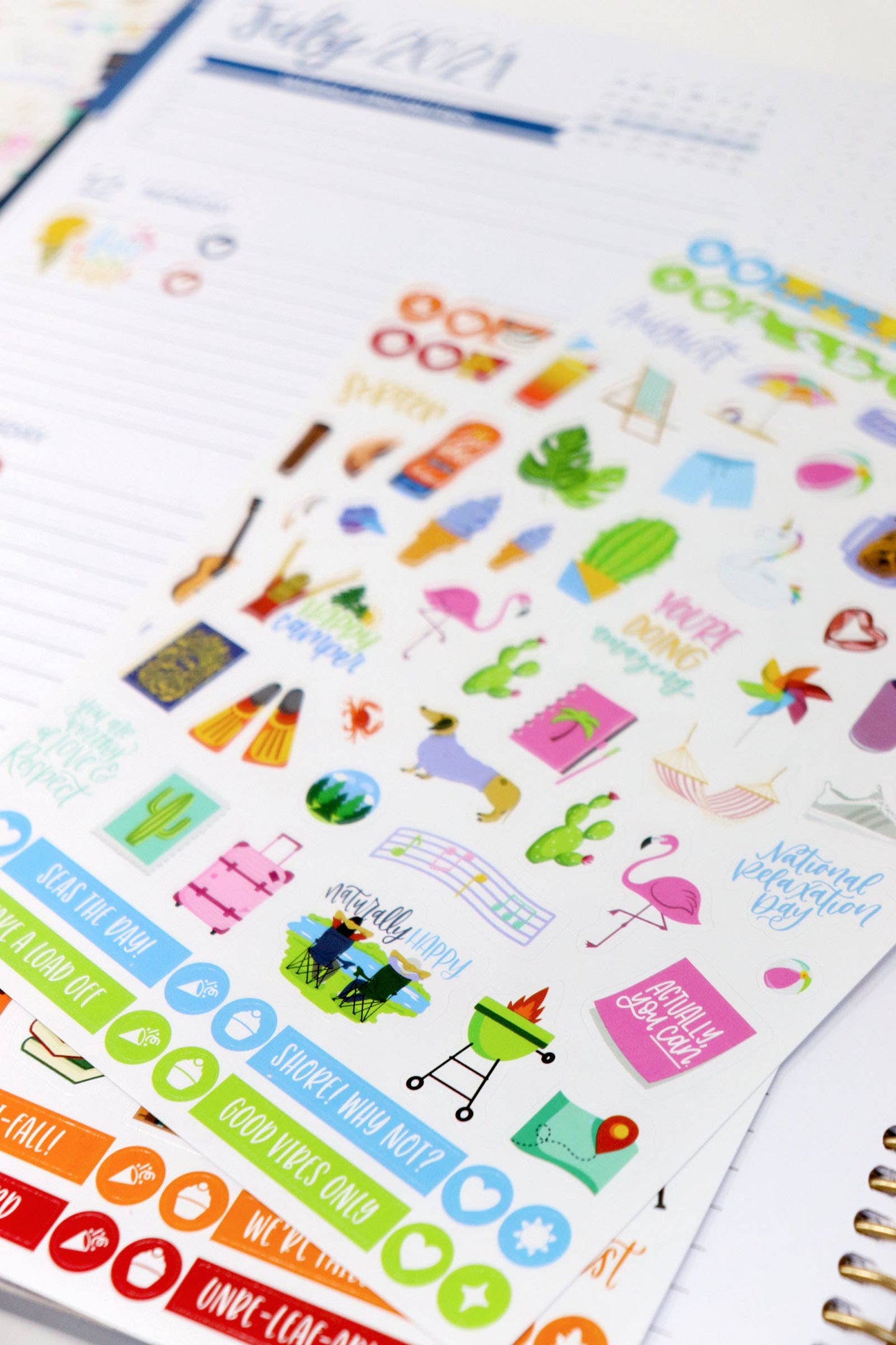 Planner Sticker Pack, 14 Page Monthly Celebrations