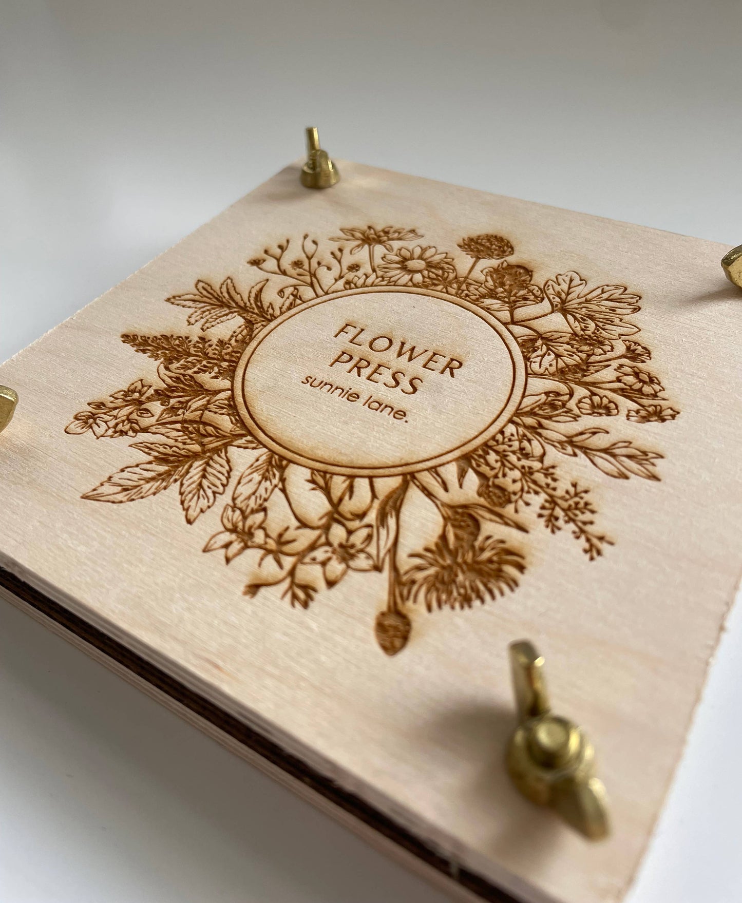 Flower Press Kit - Pressed Floral Accessories: Natural Brown