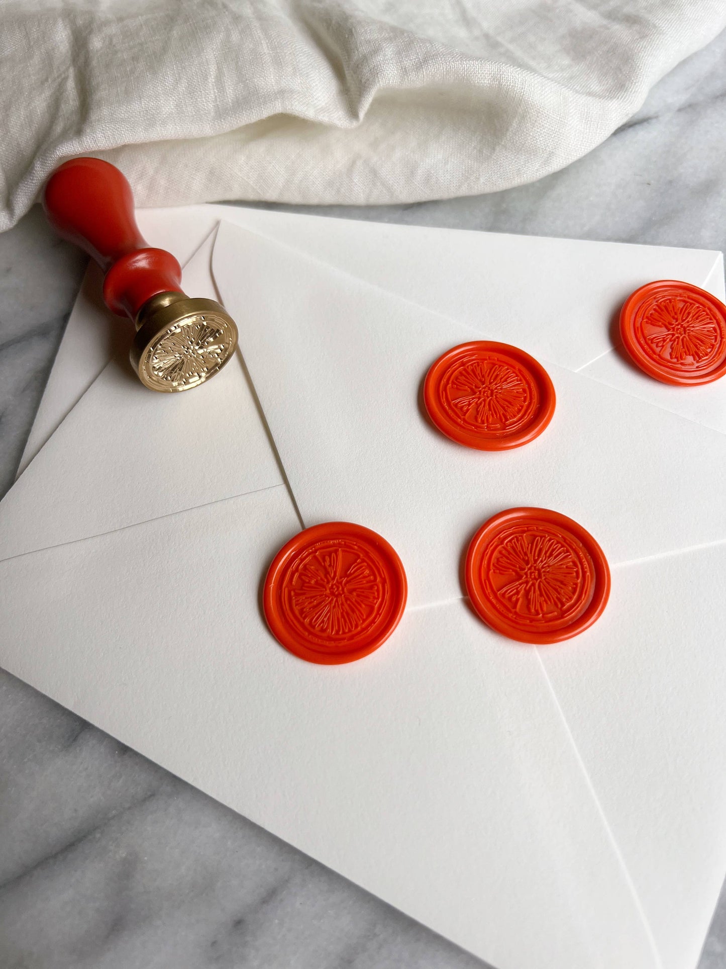 Wax seal stamp and wax stick set: Ribbon Bow