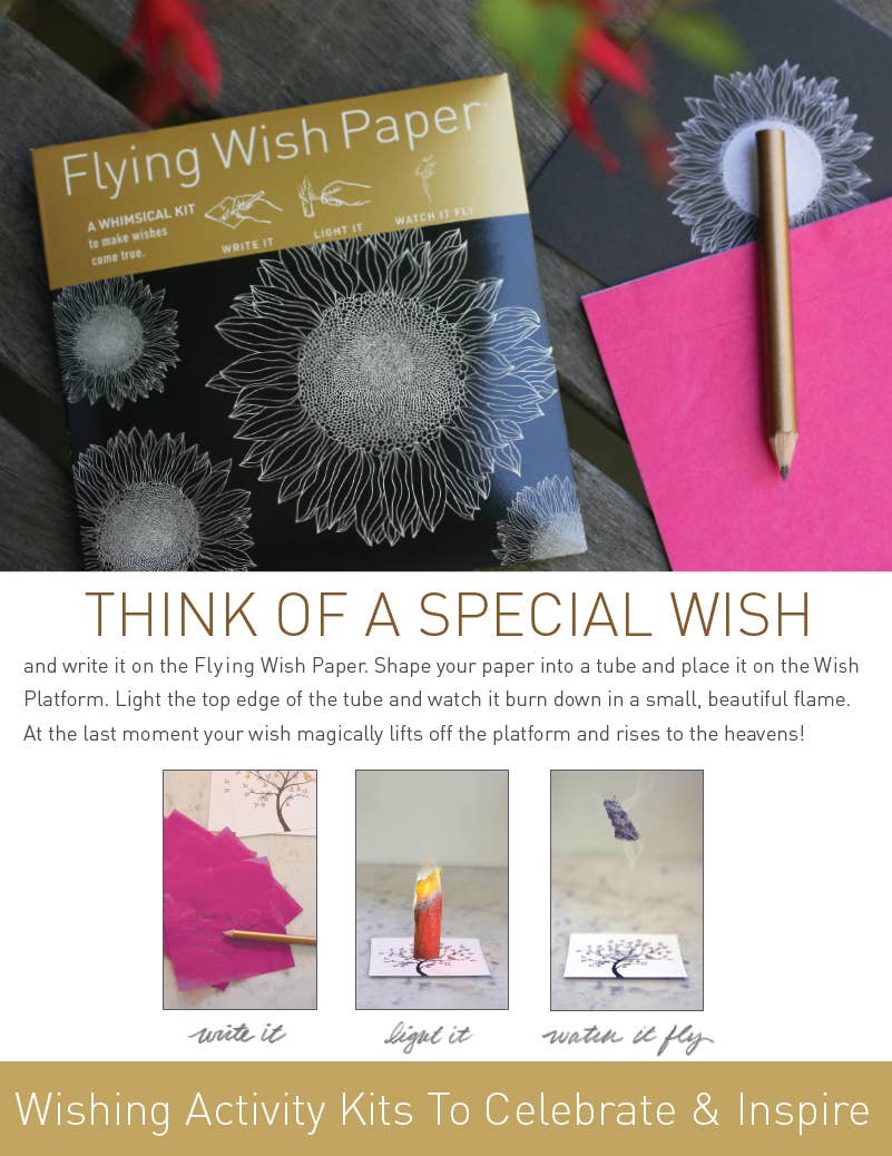 Flying Wish Paper Mini Kit - Sunflowers