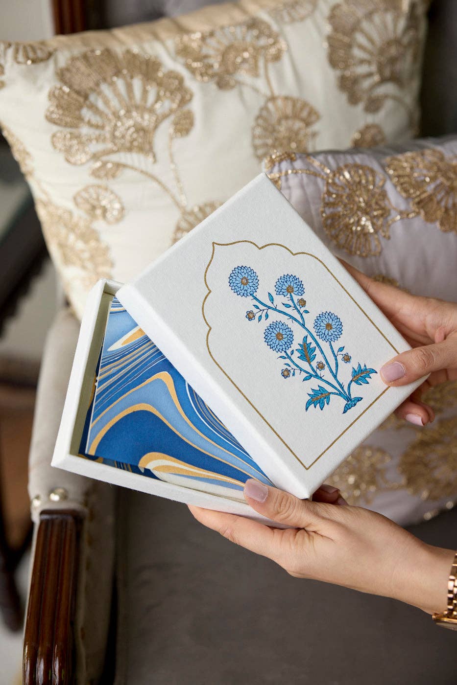 Artisan Notecard Set - Sandook Sapphire