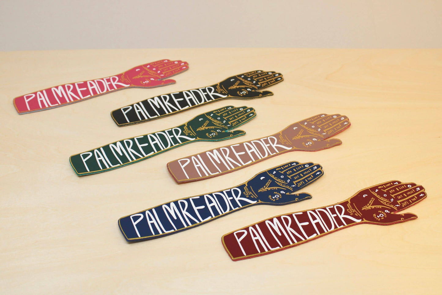 Palm Reader Fortune Teller Bookmark: Red