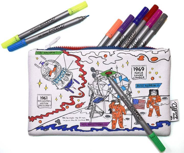 Color Your Own - Craft Kit - Space Explorer Pencil Case