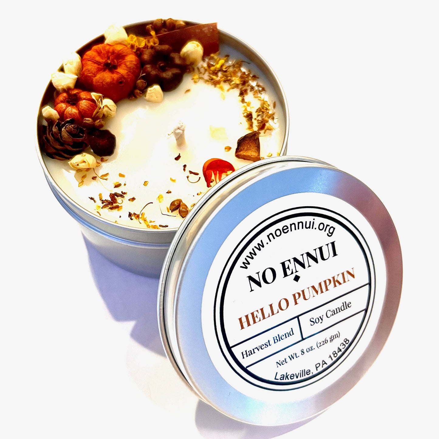 "Hello Pumpkin" Autumn soy candle: 8 oz.