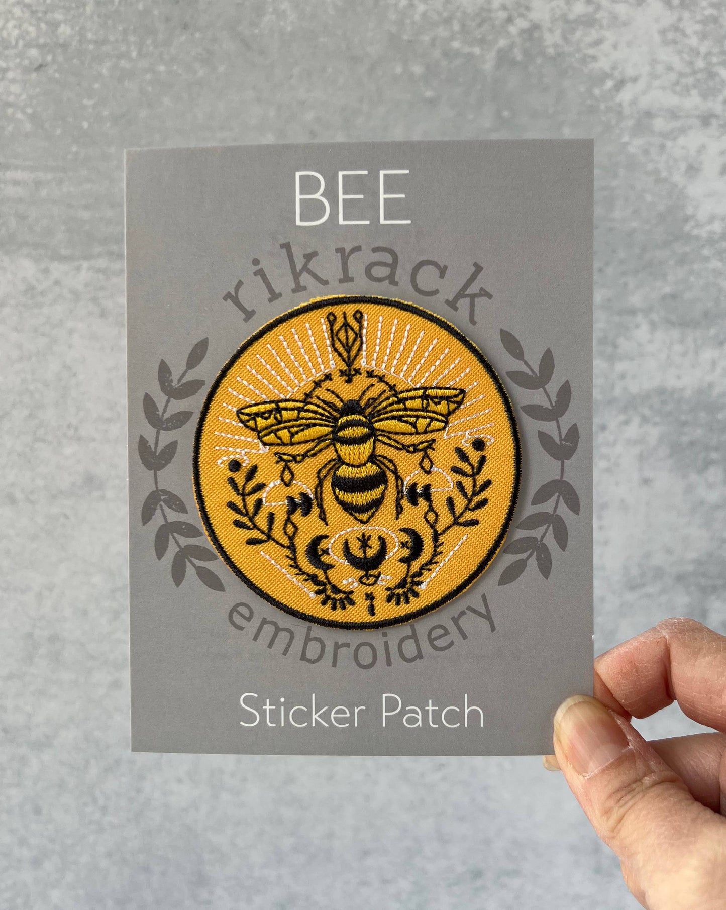 Bee Embroidery Sticker Patch