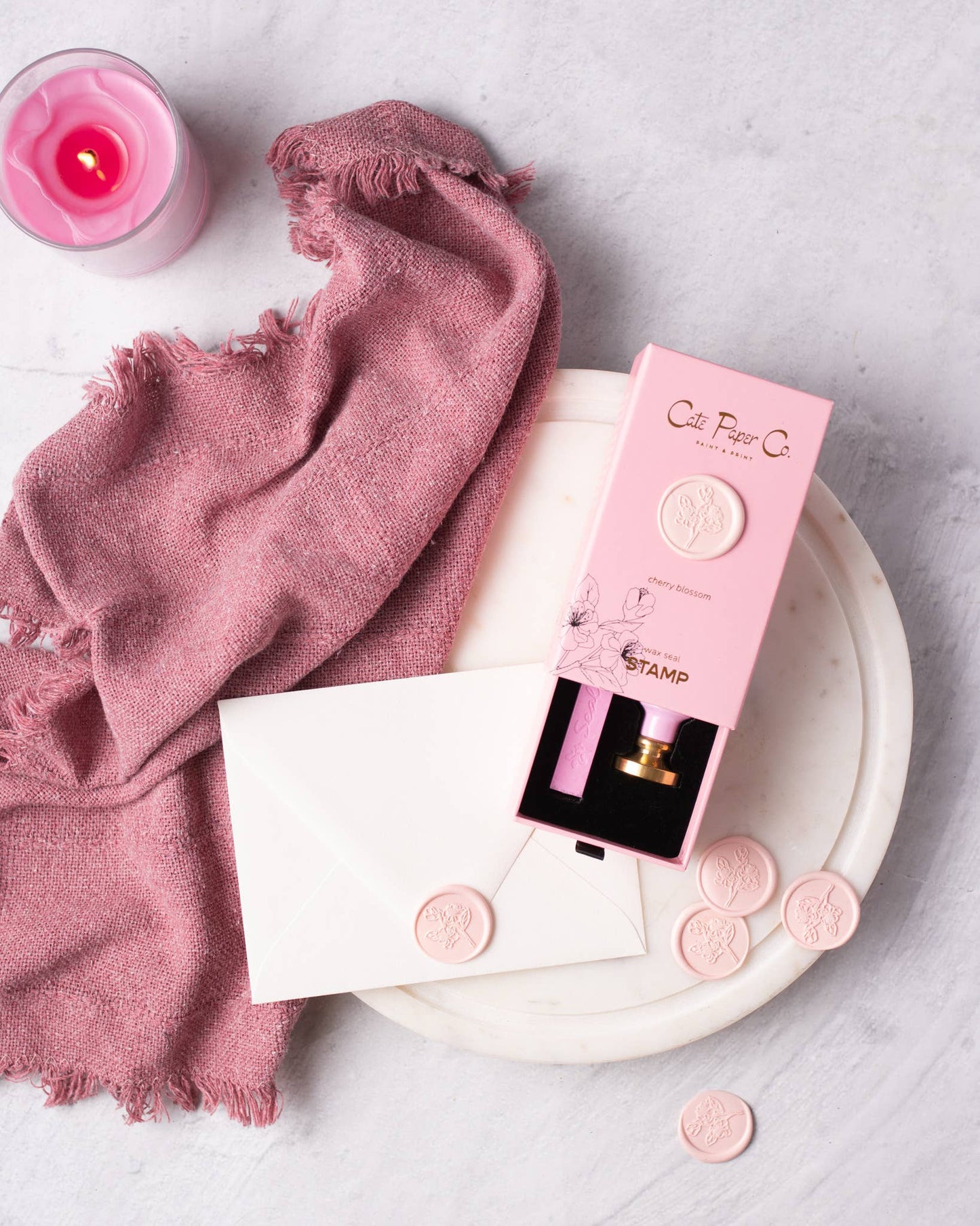 Wax seal stamp and wax stick set: Ribbon Bow