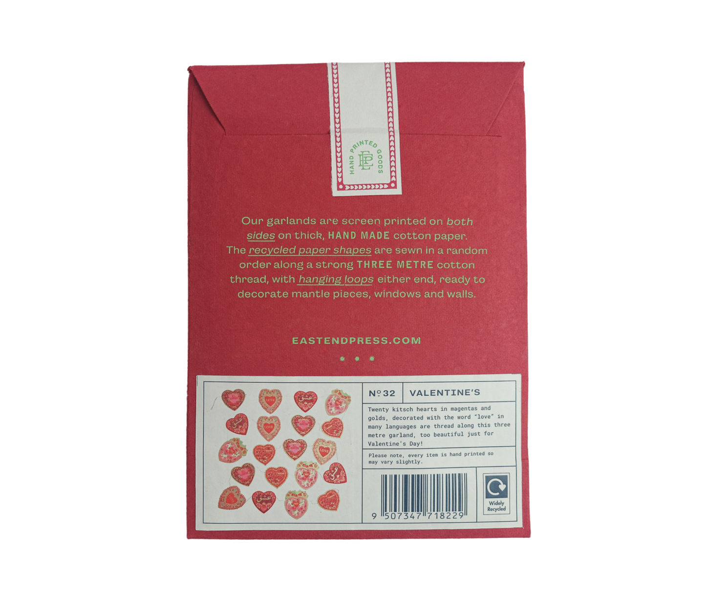 Valentine's Sewn Garland