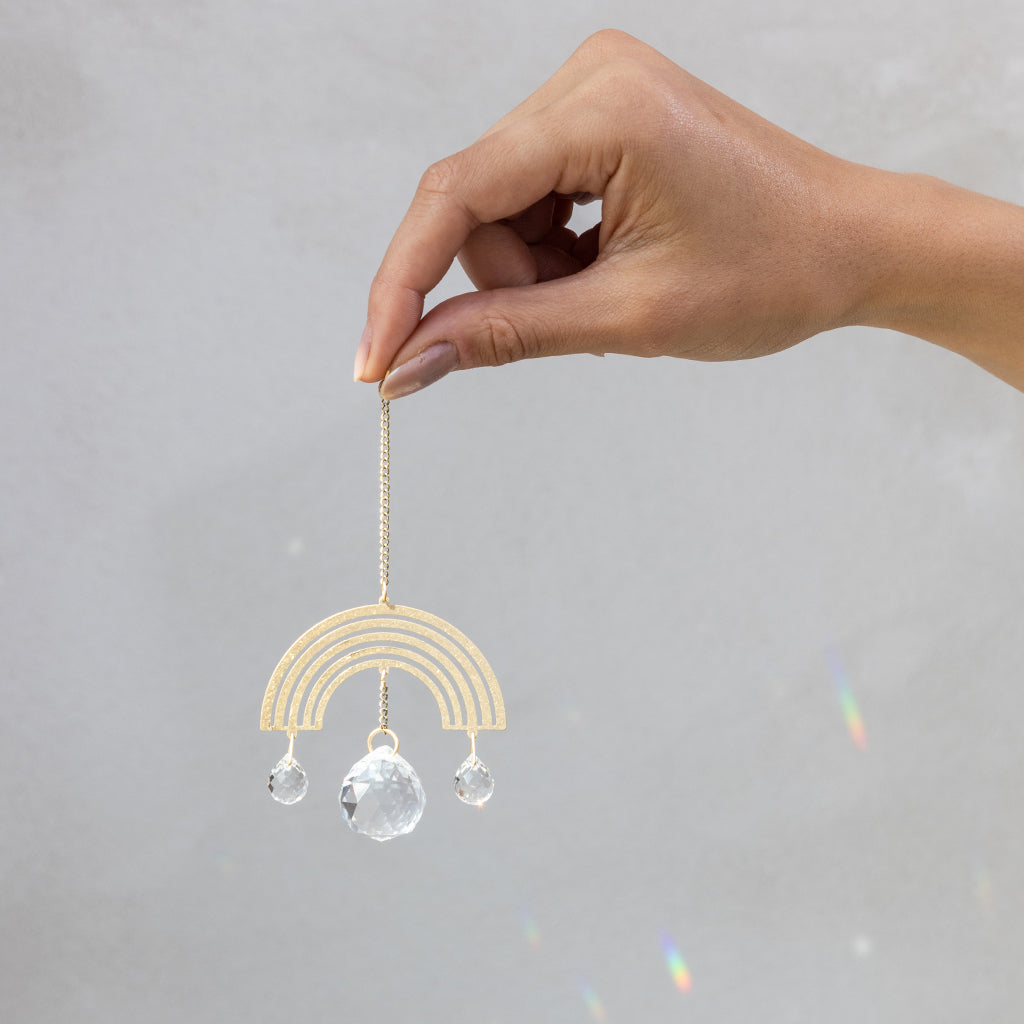 Mini Brass Suncatcher - Rainbow
