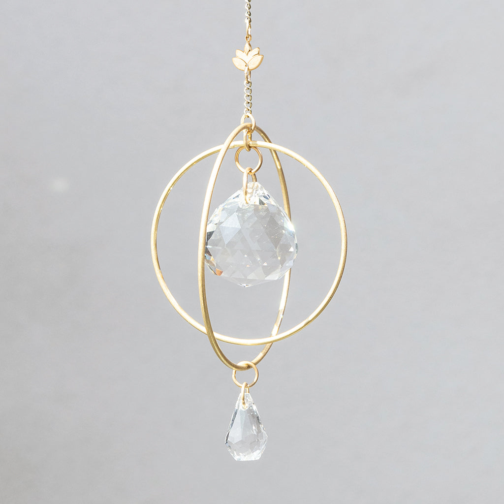 Mini Brass Suncatcher - Lotus