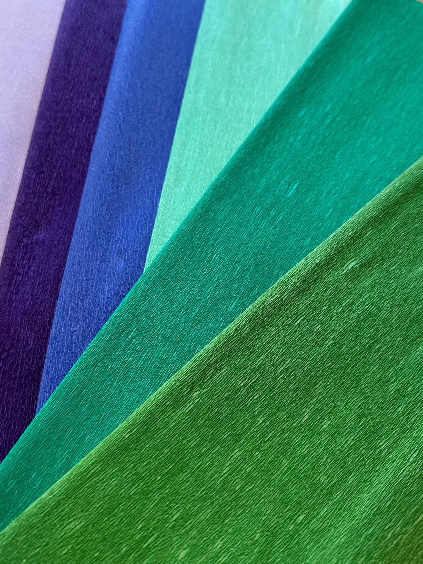 Green Single Sided Crepe Paper