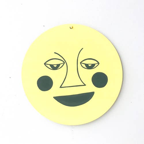 Moon Face Wall Charm