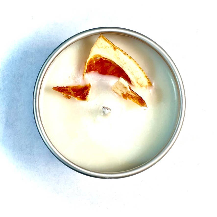 Pink Grapefruit: 4 oz Botanical Citrus Soy Candle