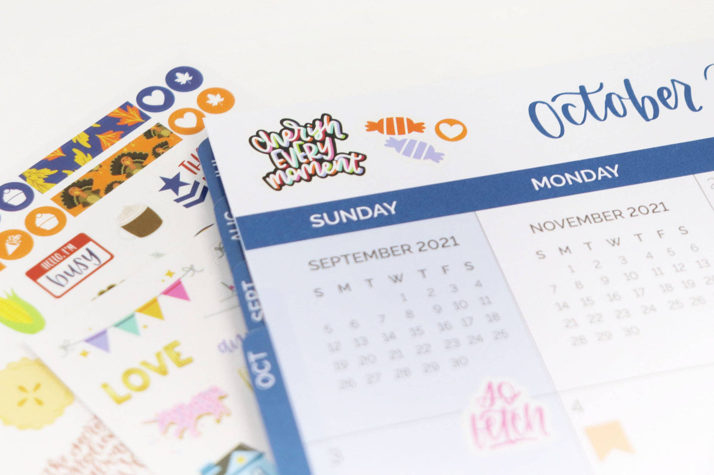 Planner Sticker Pack, 14 Page Monthly Celebrations