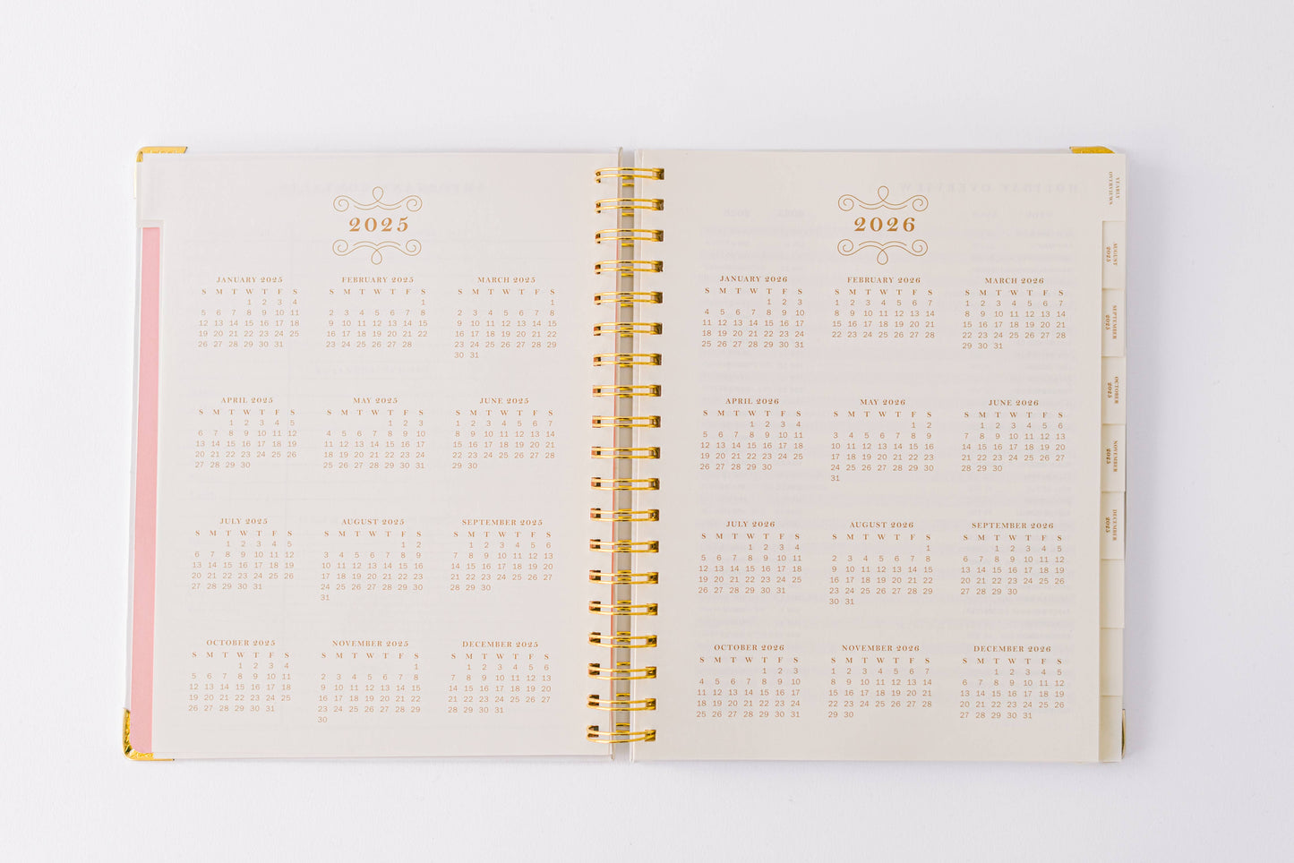 2026 Floral Portrait 17-Month Large Spiral Planner