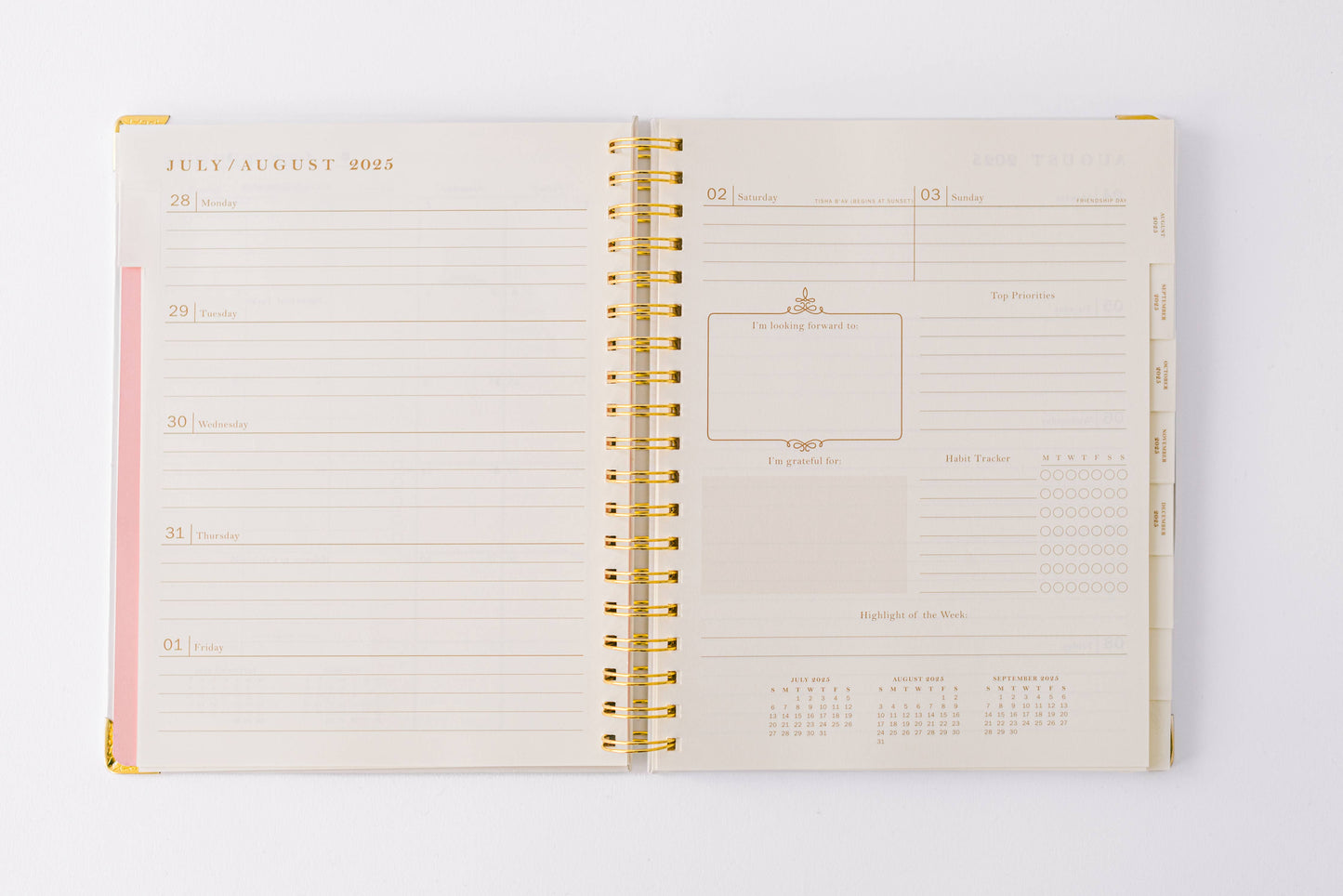 2026 Floral Portrait 17-Month Large Spiral Planner