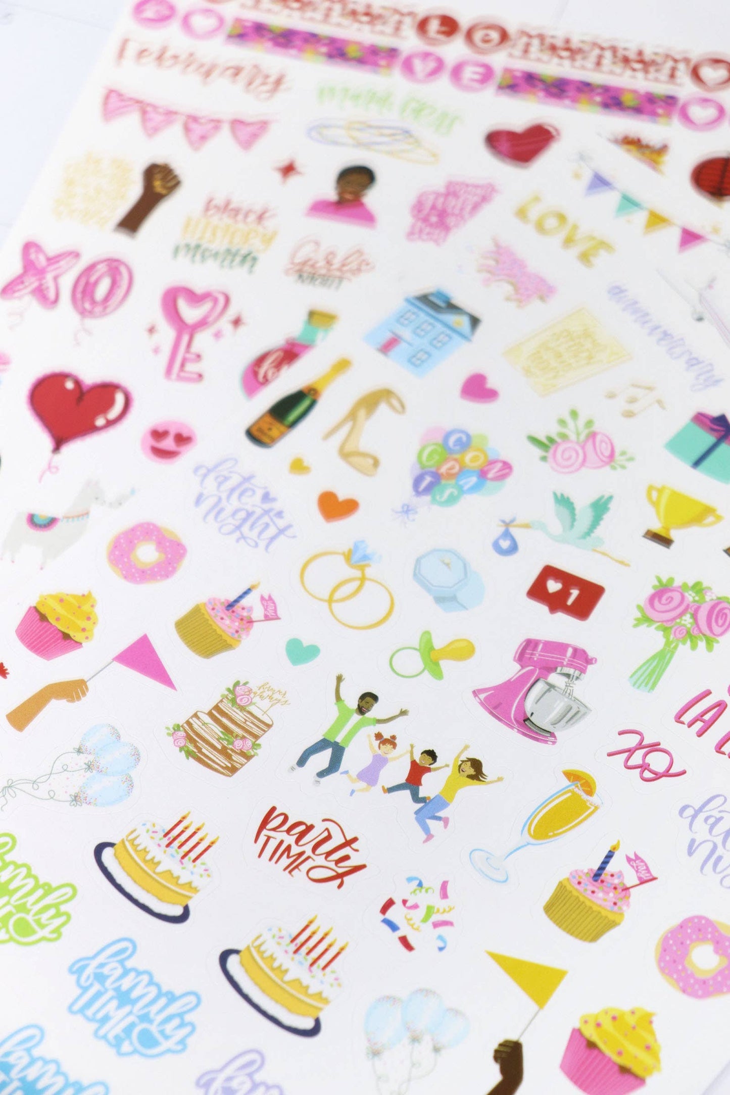 Planner Sticker Pack, 14 Page Monthly Celebrations