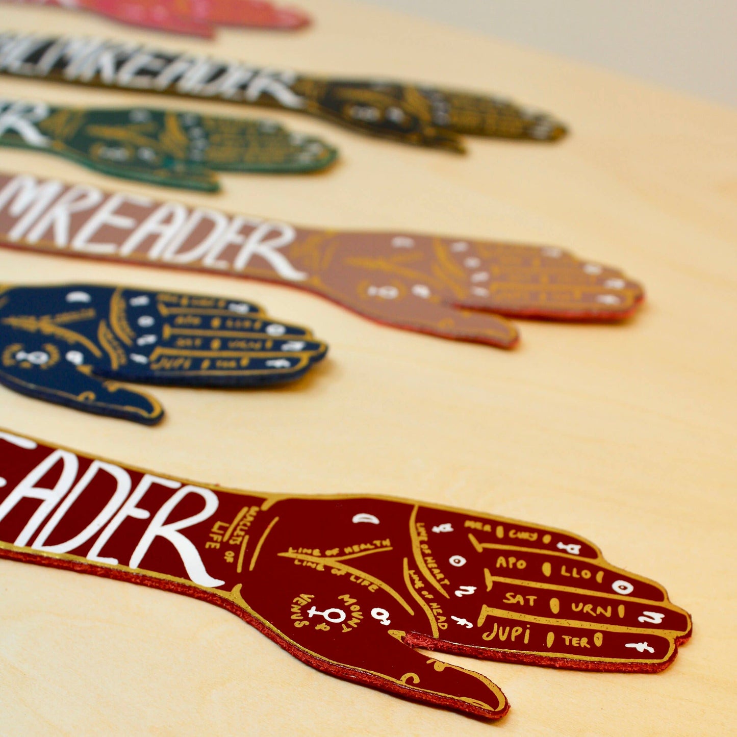 Palm Reader Fortune Teller Bookmark: Red